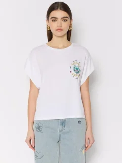 Berenice T-shirt Wit Teluck Hot