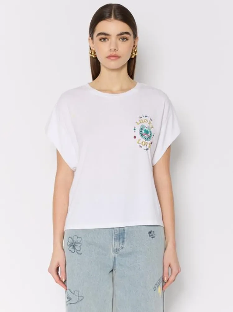 Berenice T-shirt Wit Teluck Hot