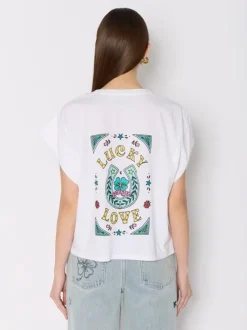 Berenice T-shirt Wit Teluck Hot