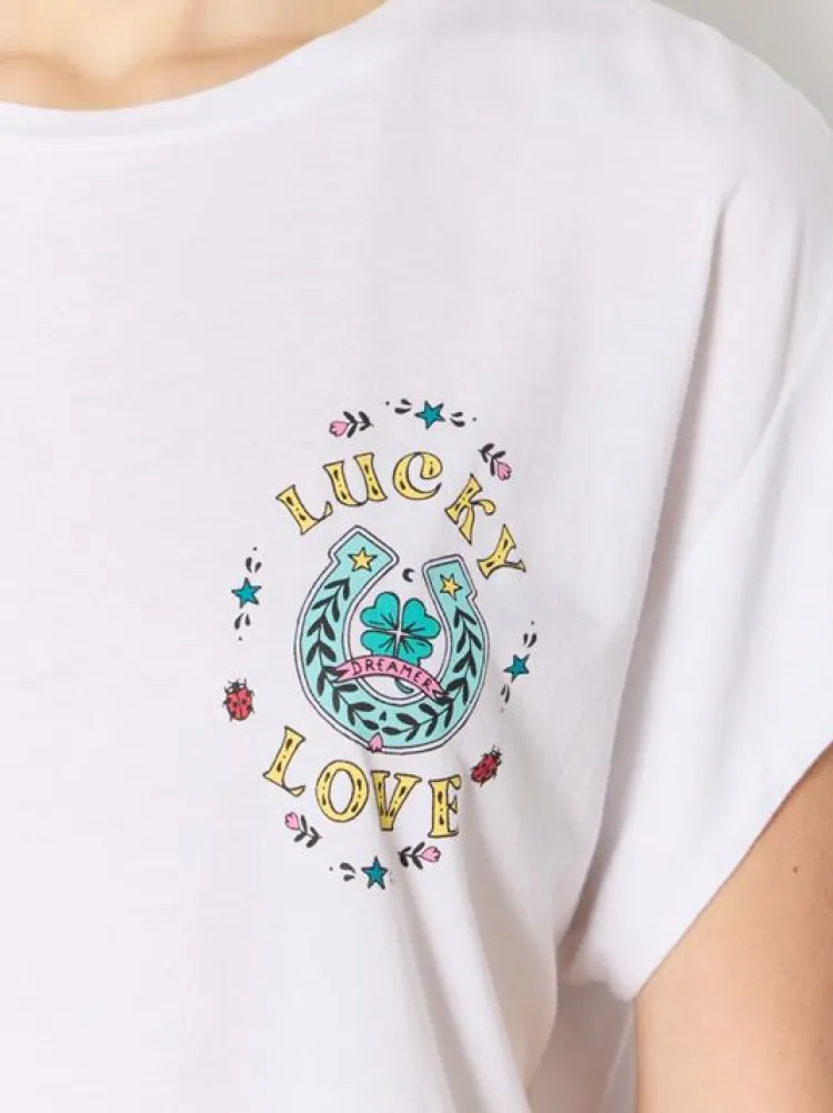 Berenice T-shirt Wit Teluck Hot