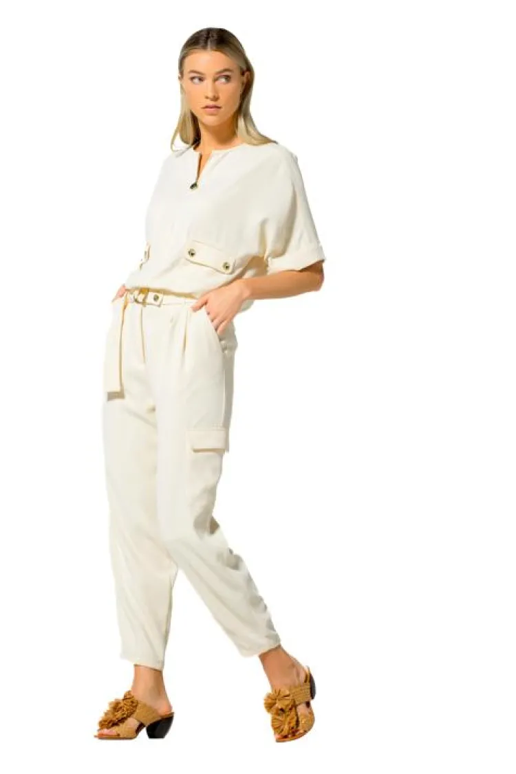 Caroline Biss Broek 1537 Beige New
