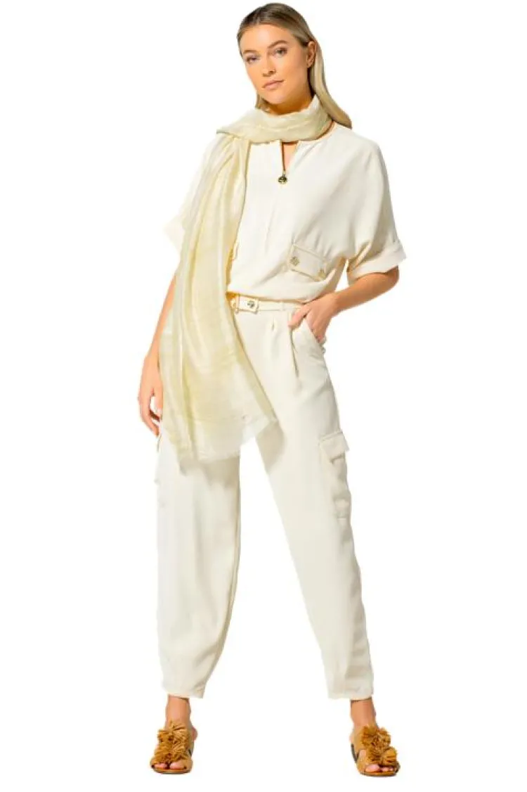 Caroline Biss Broek 1537 Beige New