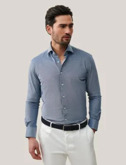 Cavallaro Napoli Overhemd 110241014 Blauw Online