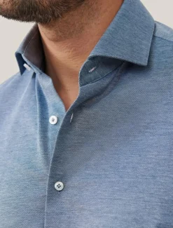 Cavallaro Napoli Overhemd 110241014 Blauw Online