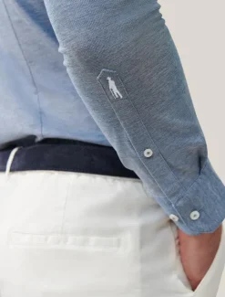 Cavallaro Napoli Overhemd 110241014 Blauw Online