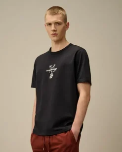 CP Company T-shirt Blauw 18CMTS109A New