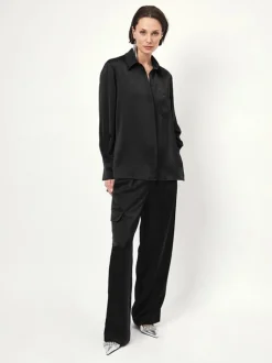 DANTE6 Dante 6 Blouse Louda Satin Zwart