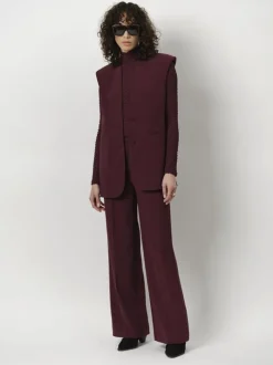Dante 6 Broek Lucas Wide Leg Wijnrood Online