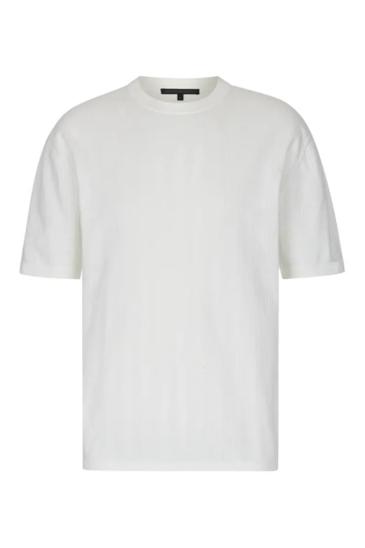 DRYKORN Gebreid T-shirt Off-white Derico 425095 Outlet