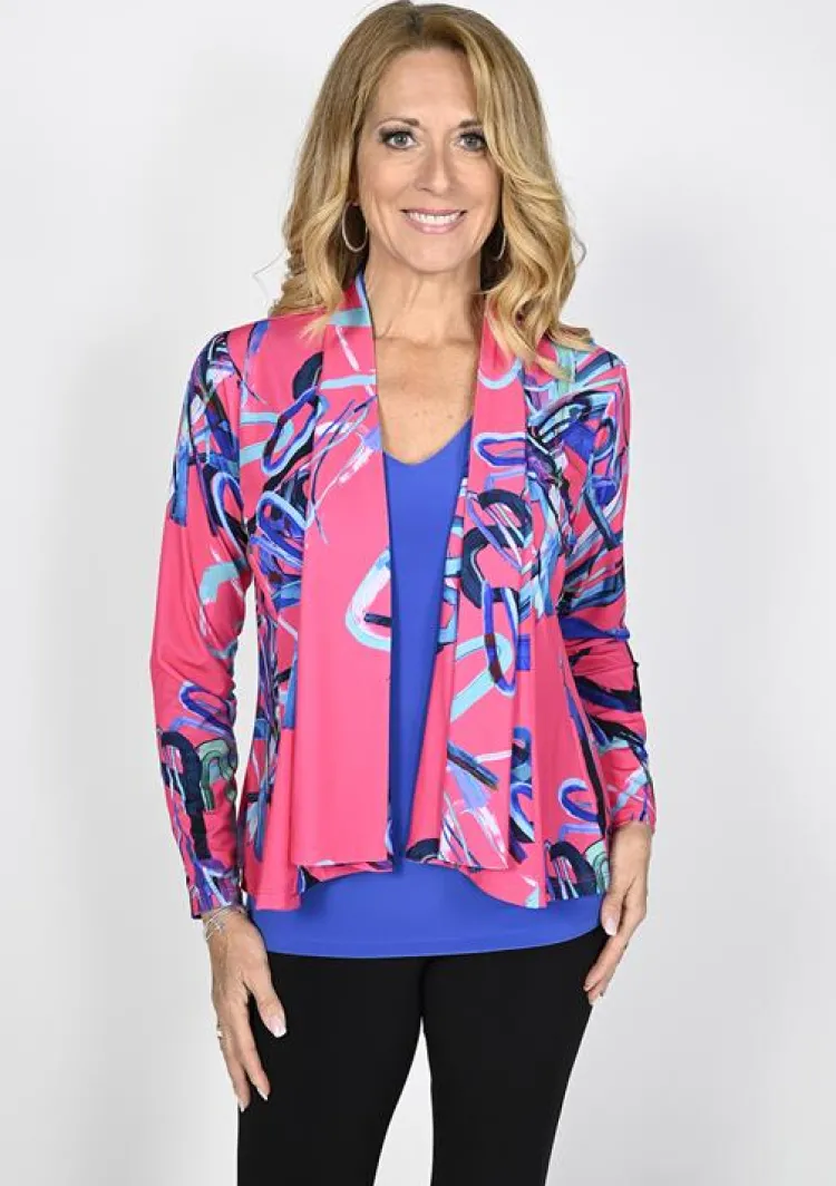 Frank Lyman Vest Fuchsia Clearance