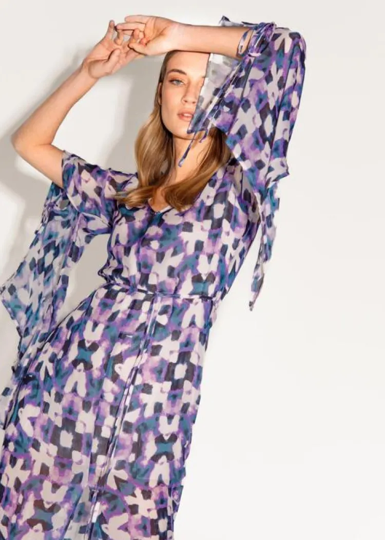 Freebird Jurk Silvana Wv-Aop-Ethnic-Vis-23-1 Clearance