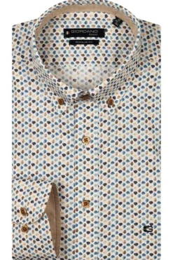 Giordano Overhemd 517022 Bruin Hot