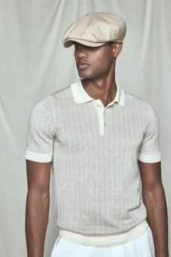 Gran Sasso Knitted Polo Beige 57116/18659 Online