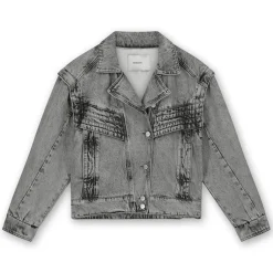 Homage Detachable Sleeves Denim Jacket Grijs Best