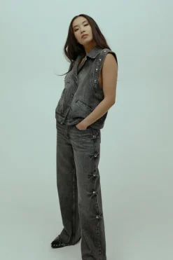 Homage Gilet Grijs H-CW24-M01 Denim Online