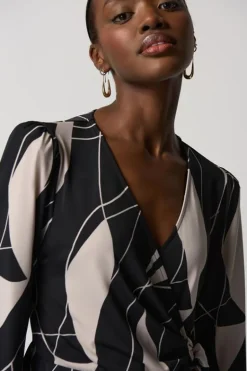 Joseph Ribkoff Blouse Zwart Dessin 233033 Clearance