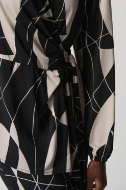 Joseph Ribkoff Blouse Zwart Dessin 233033 Clearance