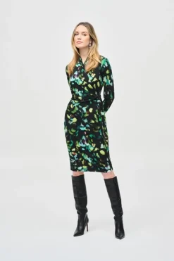 Joseph Ribkoff Jurk 243321 Groen Dessin Discount