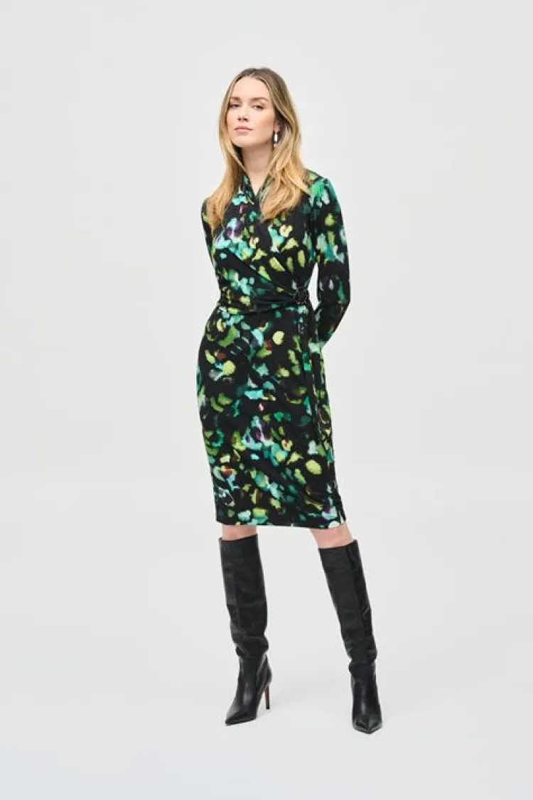 Joseph Ribkoff Jurk 243321 Groen Dessin Discount