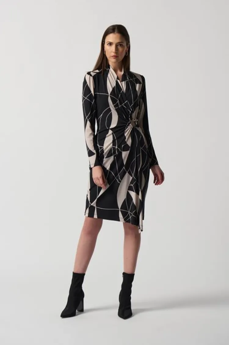 Joseph Ribkoff Jurk Zwart Dessin 233104 Discount