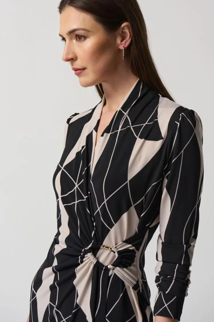 Joseph Ribkoff Jurk Zwart Dessin 233104 Discount