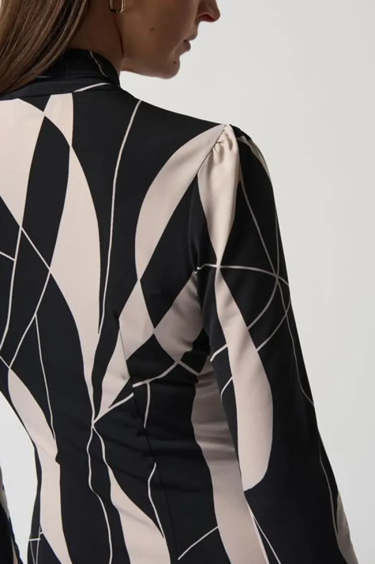 Joseph Ribkoff Jurk Zwart Dessin 233104 Discount