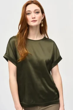 Joseph Ribkoff T-Shirt 243912 Olijf Outlet