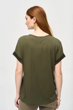 Joseph Ribkoff T-Shirt 243912 Olijf Outlet