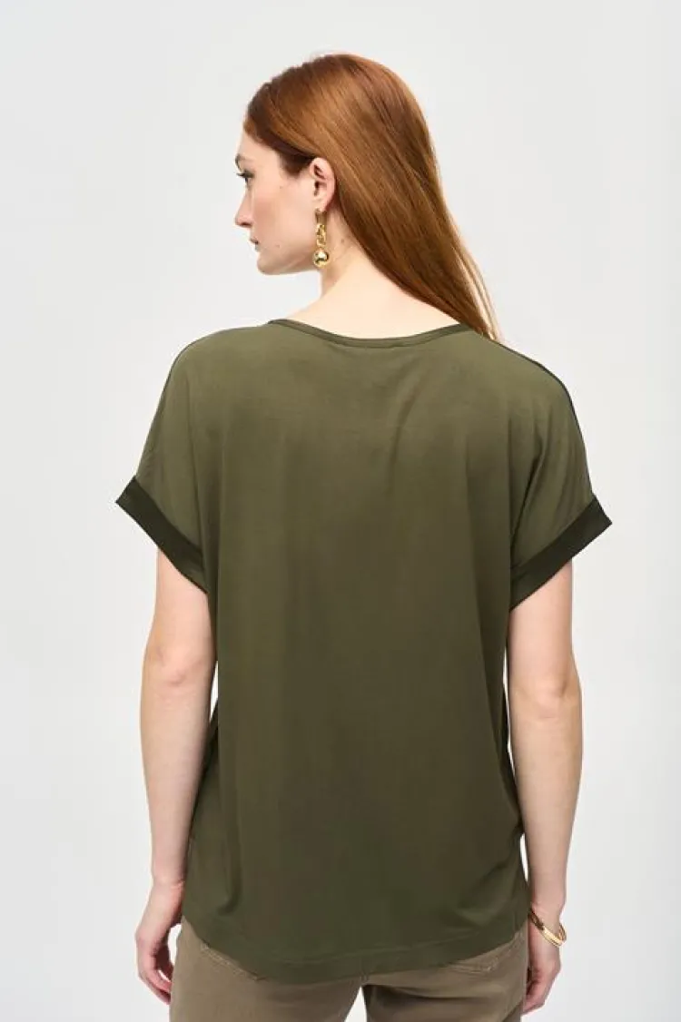 Joseph Ribkoff T-Shirt 243912 Olijf Outlet
