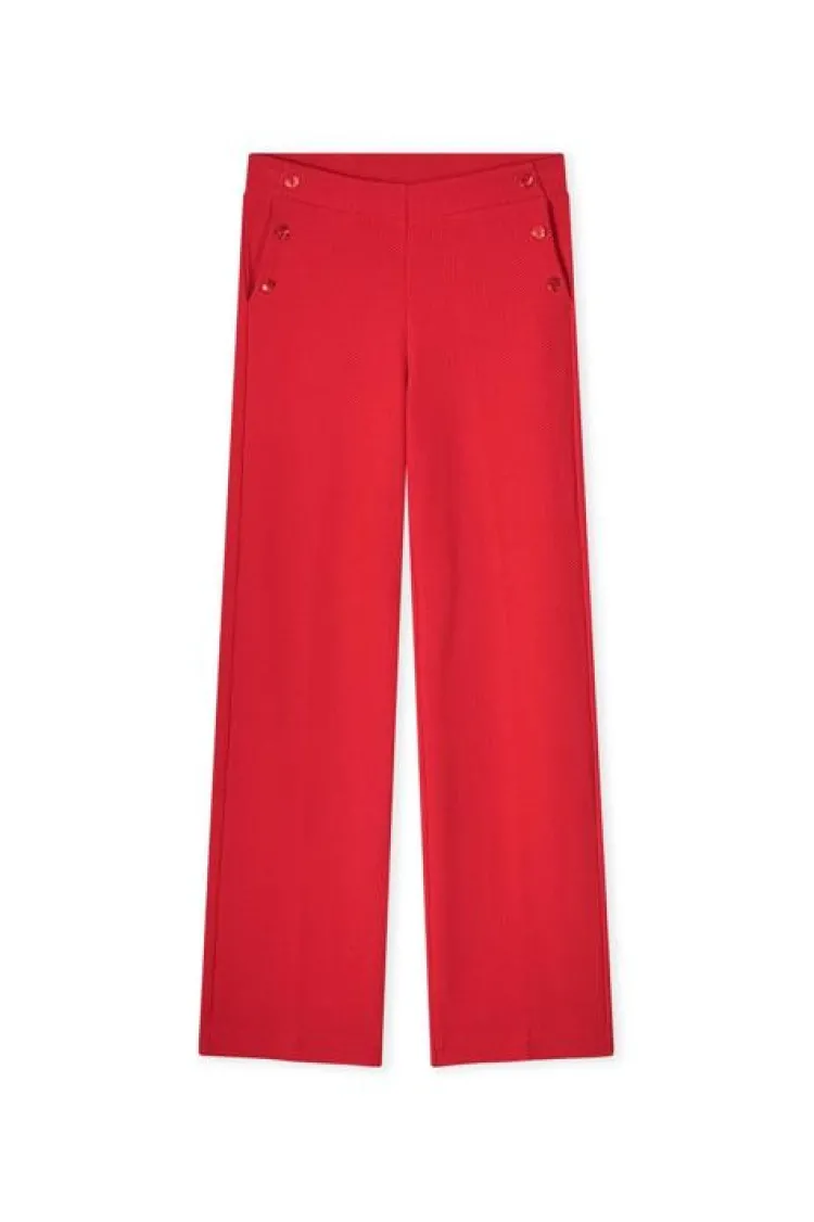 KYRA Broek Solid Tony-s25 Rood Discount