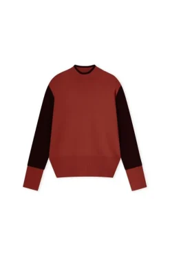 KYRA Trui Colorblock Fabien-w24 Rood Outlet