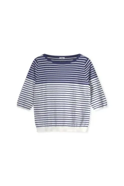 KYRA Trui Stripe Britt-s25 Blauw Hot
