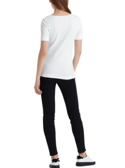 Marc Cain Essentials T-Shirt +E 48.09 J50 Wit Outlet