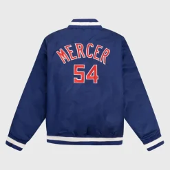 Mercer Amsterdam Re-Varstity Jacket Meap231010 Blauw Hot