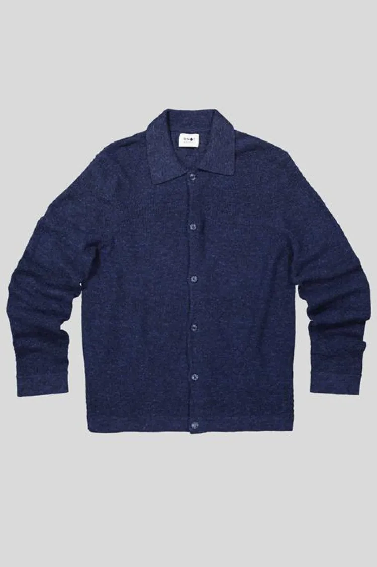 NN07 Long Sleeve Shirt Blauw Troy 6575 Outlet
