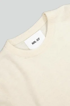NN07 Wollen Crewneck Pullover Wolwit Nigel 6585 Off-white Outlet