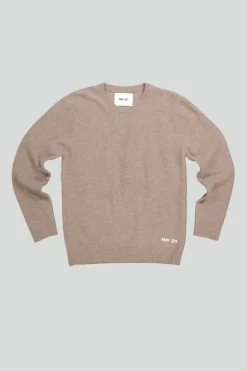 NN07 Wollen Crewneck Pullover Nigel 6585 Bruin Clearance