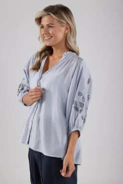 NUKUS Blouse NKS02097 Blauw Clearance