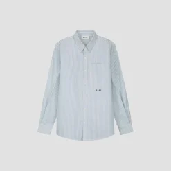 Olaf Oxford Stripe Shirt Groen M160317 Discount