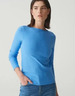 OPUS T-Shirt Sovke Blauw New