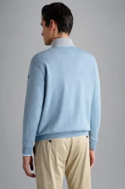 Paul And Shark Paul & Shark Cashmere Half Zip blauw 24411611
