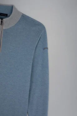 Paul And Shark Paul & Shark Cashmere Half Zip blauw 24411611
