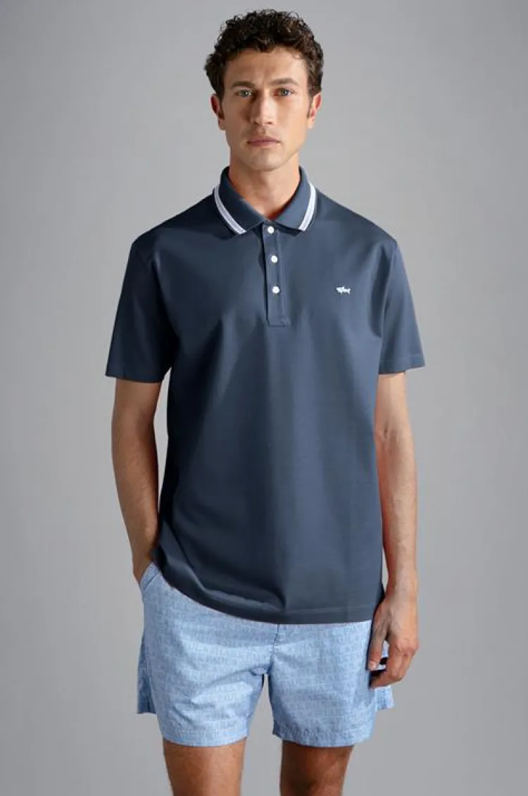 Paul And Shark Paul & Shark Knitted Piqué Polo Navy 24411262 Sale