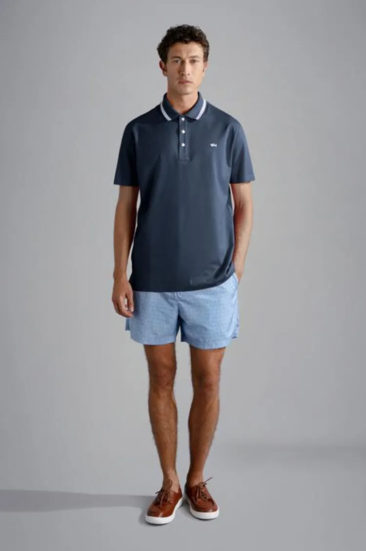Paul And Shark Paul & Shark Knitted Piqué Polo Navy 24411262 Sale