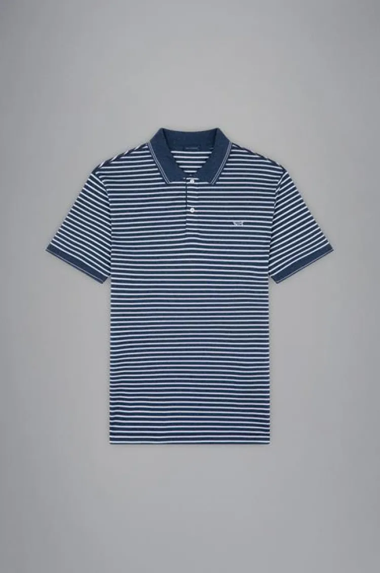 Paul And Shark Paul & Shark Knitted Piqué Polo Blauw 24411236 Discount