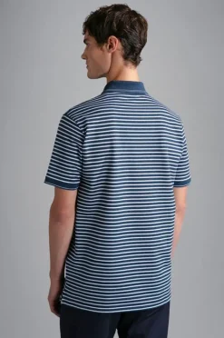 Paul And Shark Paul & Shark Knitted Piqué Polo Blauw 24411236 Discount