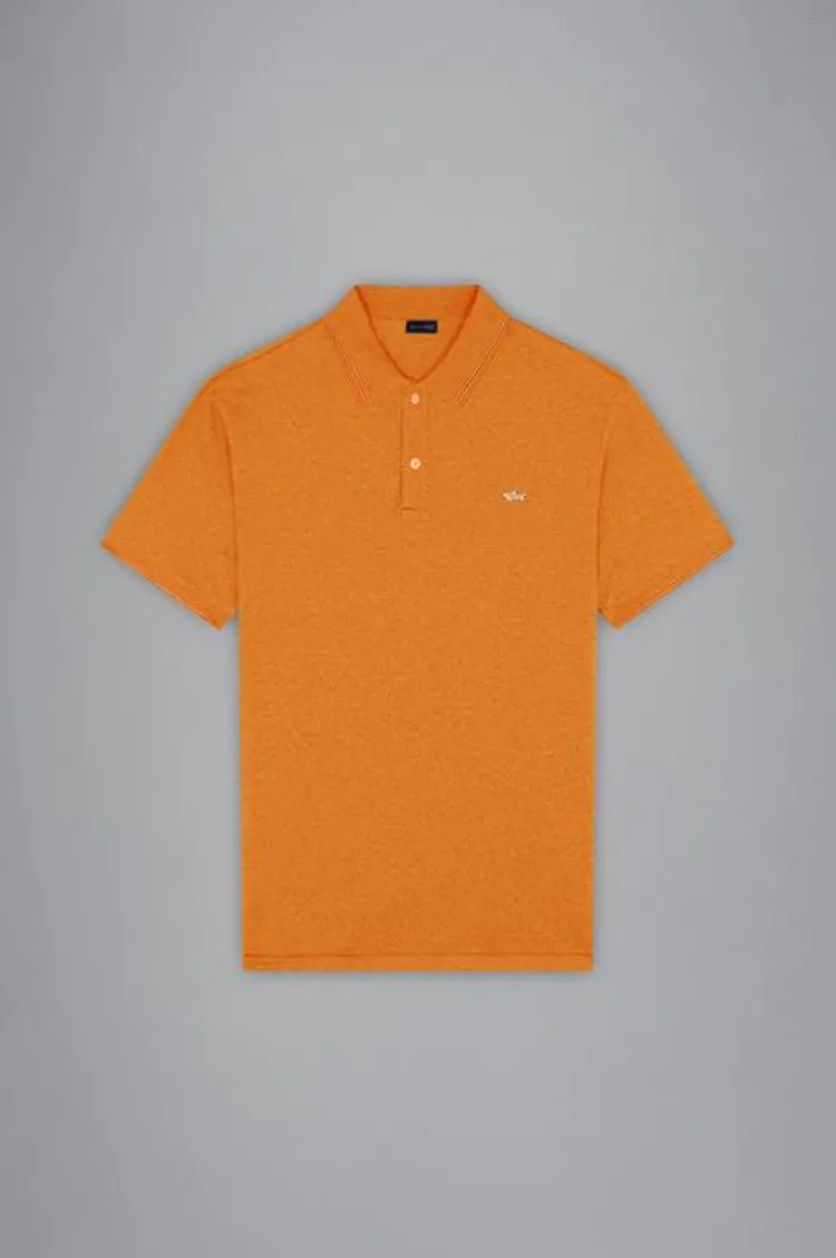 Paul And Shark Paul & Shark Knitted Piqué Polo Oranje 24411229 Discount