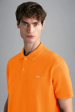 Paul And Shark Paul & Shark Knitted Piqué Polo Oranje 24411229 Discount