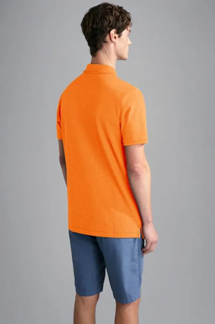 Paul And Shark Paul & Shark Knitted Piqué Polo Oranje 24411229 Discount