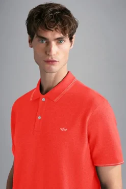 Paul And Shark Paul & Shark Knitted Piqué Polo Rood 24411229 Online